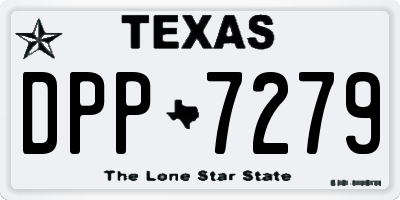TX license plate DPP7279