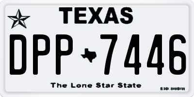 TX license plate DPP7446