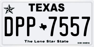 TX license plate DPP7557