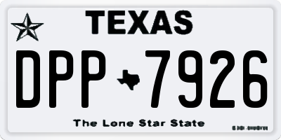 TX license plate DPP7926