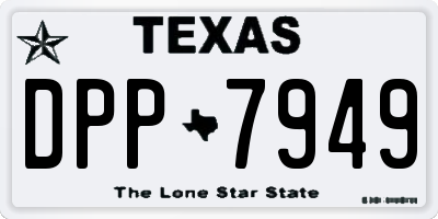 TX license plate DPP7949