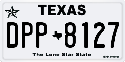 TX license plate DPP8127