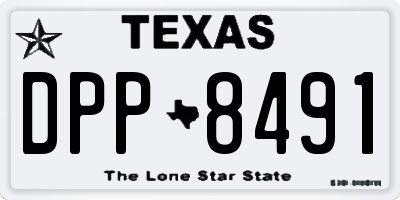 TX license plate DPP8491