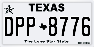 TX license plate DPP8776