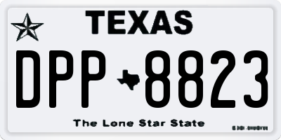 TX license plate DPP8823