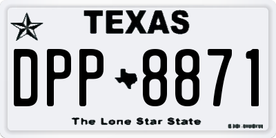 TX license plate DPP8871