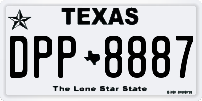 TX license plate DPP8887