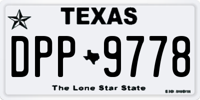 TX license plate DPP9778
