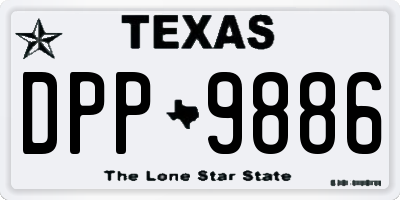 TX license plate DPP9886