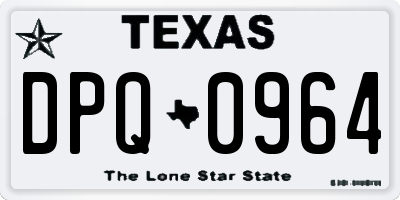 TX license plate DPQ0964