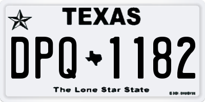 TX license plate DPQ1182