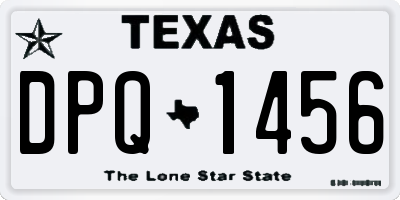 TX license plate DPQ1456