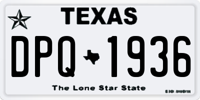 TX license plate DPQ1936