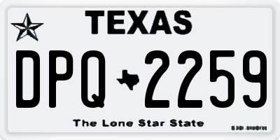 TX license plate DPQ2259