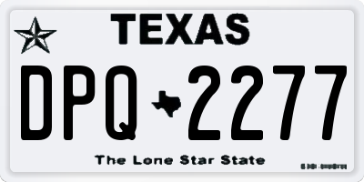 TX license plate DPQ2277