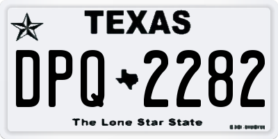 TX license plate DPQ2282