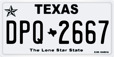TX license plate DPQ2667