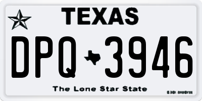 TX license plate DPQ3946