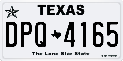 TX license plate DPQ4165