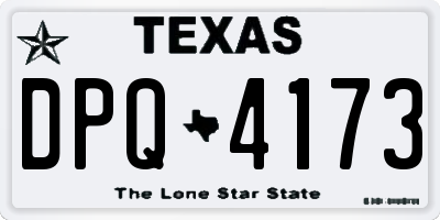 TX license plate DPQ4173