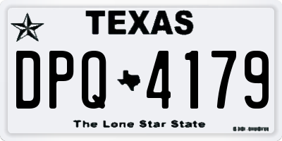 TX license plate DPQ4179