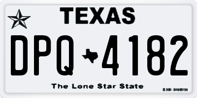TX license plate DPQ4182