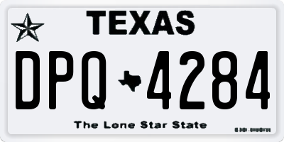 TX license plate DPQ4284