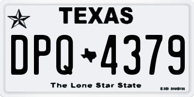 TX license plate DPQ4379