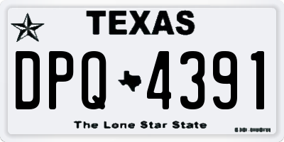 TX license plate DPQ4391