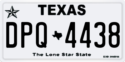 TX license plate DPQ4438