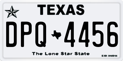 TX license plate DPQ4456
