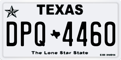 TX license plate DPQ4460