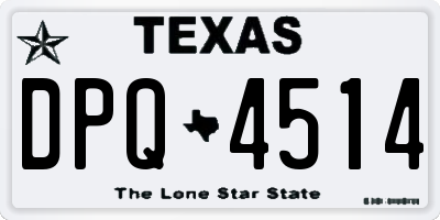 TX license plate DPQ4514