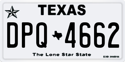 TX license plate DPQ4662