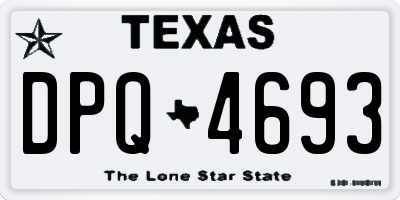 TX license plate DPQ4693