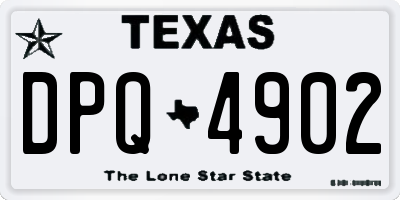TX license plate DPQ4902