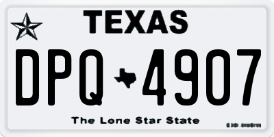 TX license plate DPQ4907