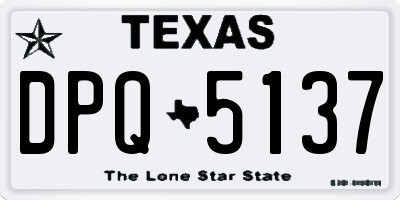 TX license plate DPQ5137