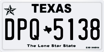 TX license plate DPQ5138