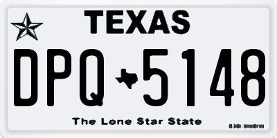 TX license plate DPQ5148