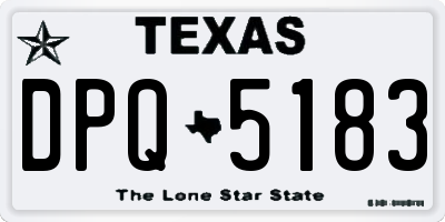 TX license plate DPQ5183