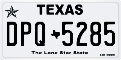TX license plate DPQ5285