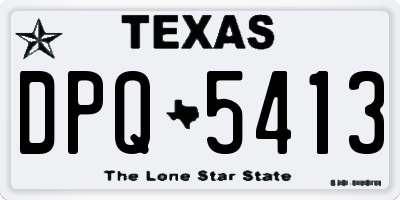 TX license plate DPQ5413