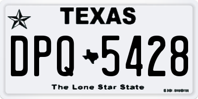 TX license plate DPQ5428