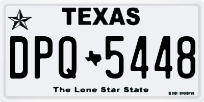 TX license plate DPQ5448