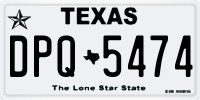 TX license plate DPQ5474