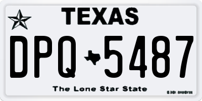 TX license plate DPQ5487