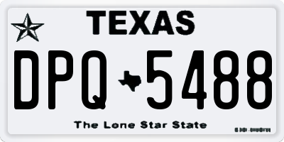 TX license plate DPQ5488