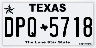 TX license plate DPQ5718