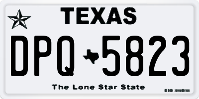 TX license plate DPQ5823